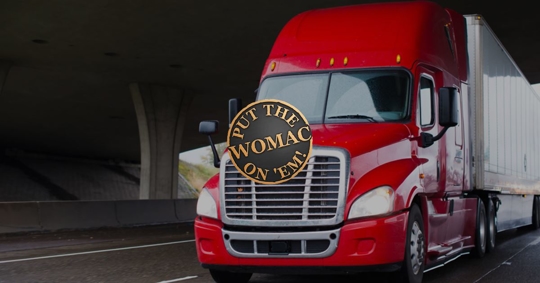 18 wheeler semi truck on highway