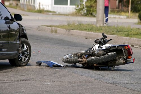 Motorcycle after an accident
